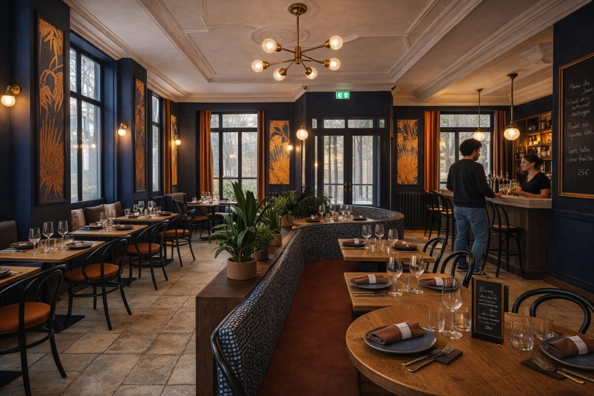 La Fraternité, Café Français : rénovation et décoration d’un restaurant à Mâcon par Diso Design