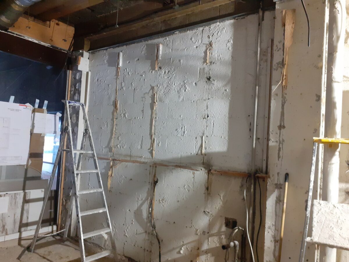 les travaux du restaurant La Marina par Diso