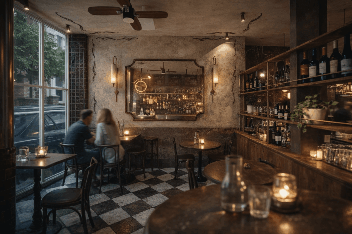 architecture intérieure café italien Paris design restaurant méditerranéen ambiance chaleureuse