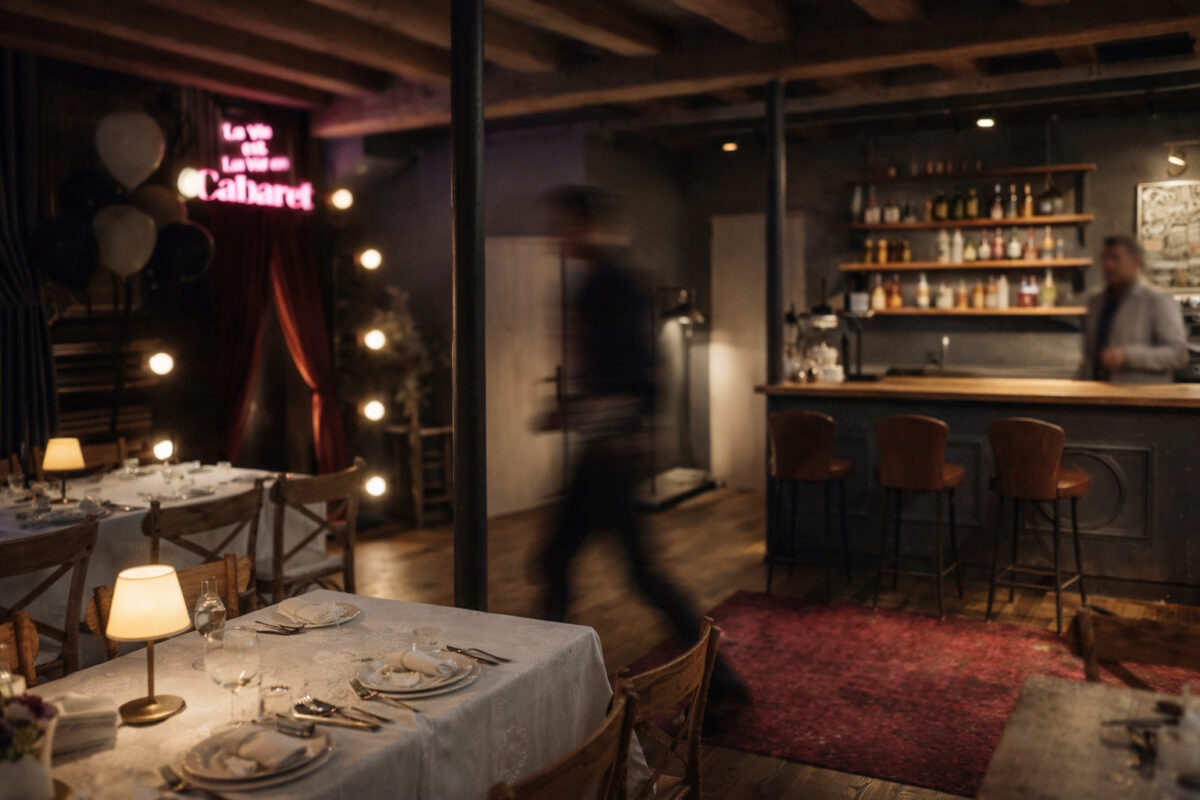 Image 3D d'un projet de salle privatisable d'un restaurant par diso design