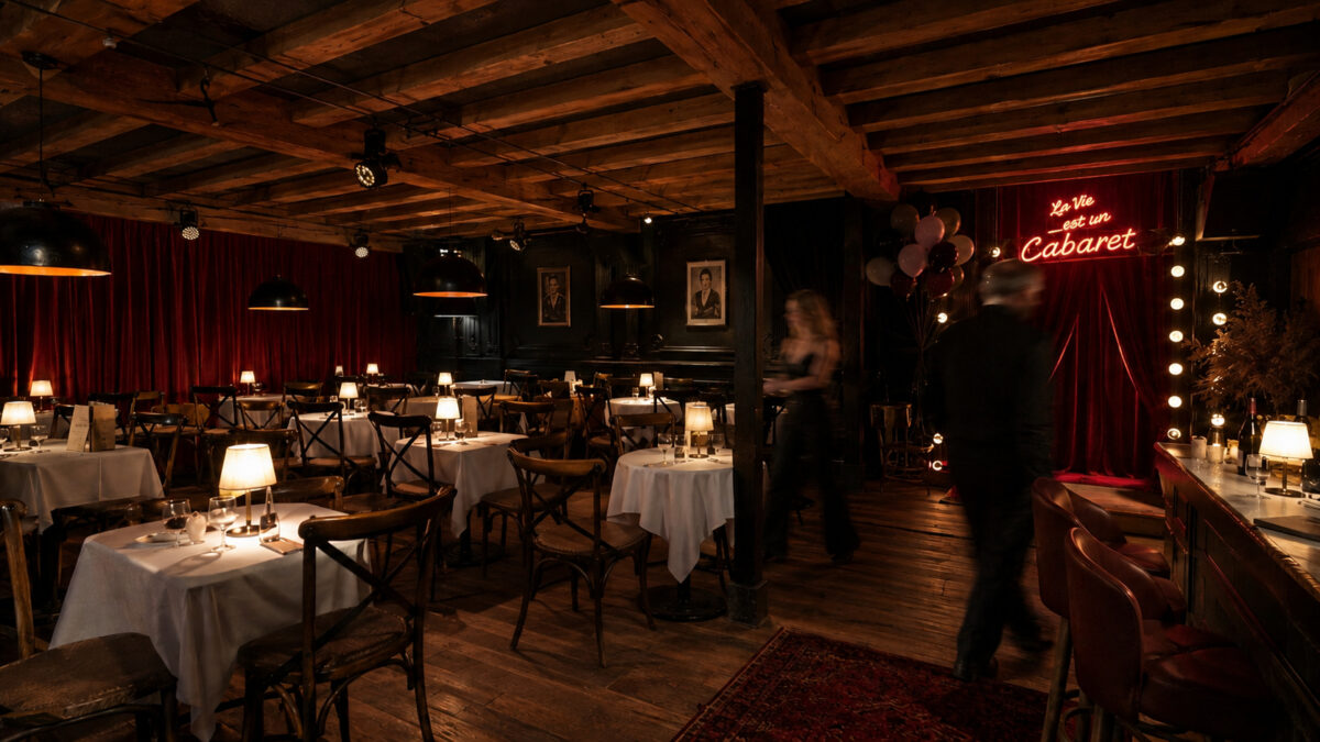 esthétique cabaret dans restaurant, avant projet de diso design