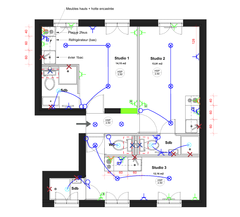 plan électrique diso design