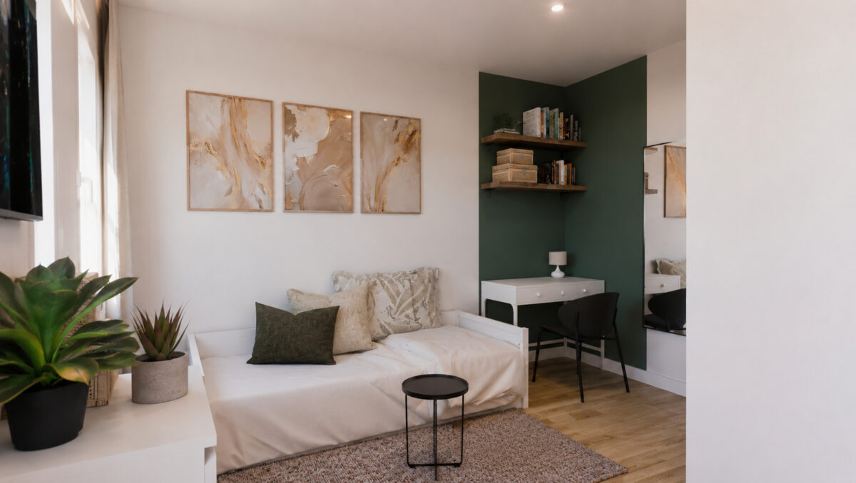 Petit studio agencement diso design Paris