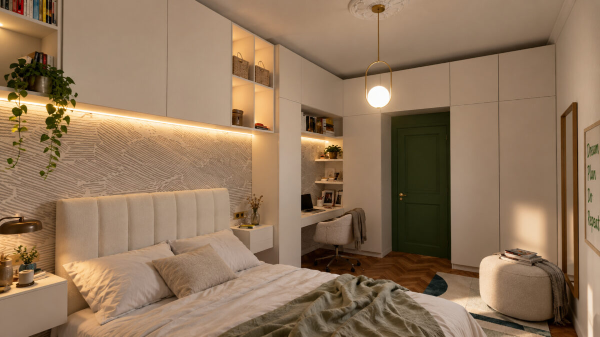 3D agencement sur mesure d'une chambre par diso design