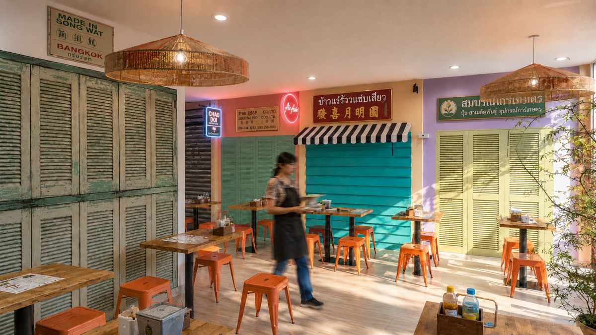 Décoration du restaurant Zaap Thaï à Lyon
