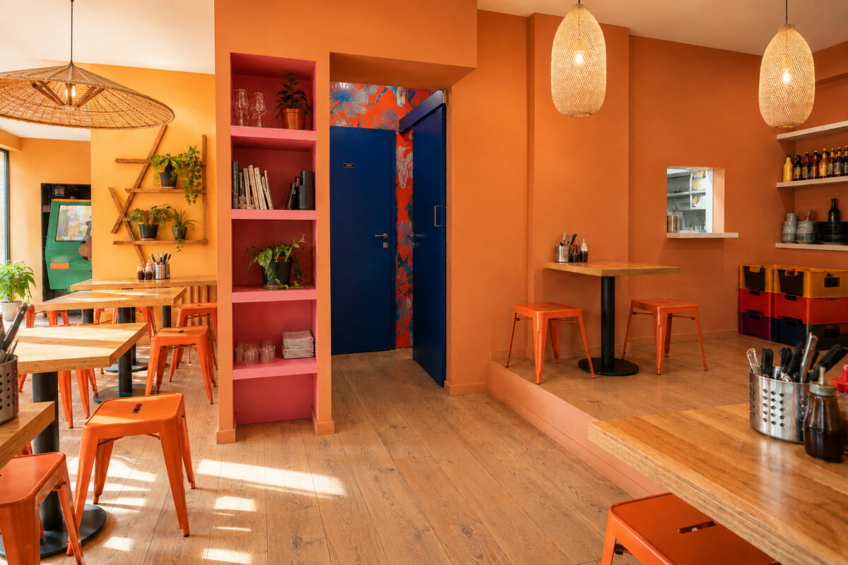 Projet de décoration par diso design pour le restaurant zaap thaï