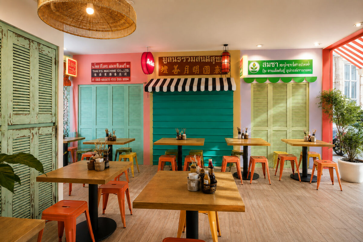 Décoration de restaurant immersif par diso design inspiré de Phuket au restaurant Zaap Thaï Lyon